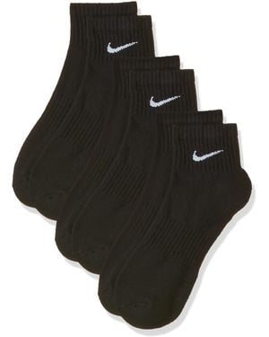Nike S 3 Pair Quarter Socks - Black