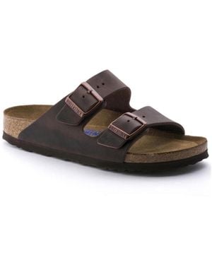 Birkenstock Arizona Soft Footbed Oiled Leather Infradito - Marrone