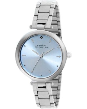 French Connection Analog Blue Dial Stainless Steel Watch-fcn0103sm