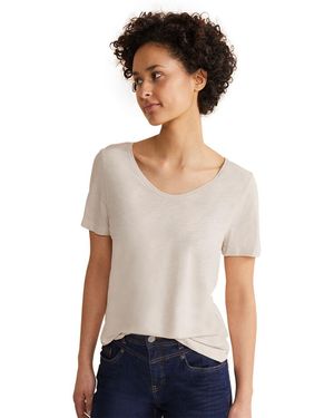 Street ONE Damen Kurzarmshirt – Lässiges Basic-Top Mit Rundhalsausschnitt Und Musterprint