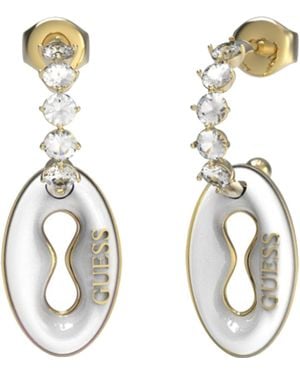 Guess Pop Links Earrings Jube01416jwygwht-u Brand - Metallic