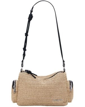 Desigual , Bag Half Rapfia Logo Ha - Wit