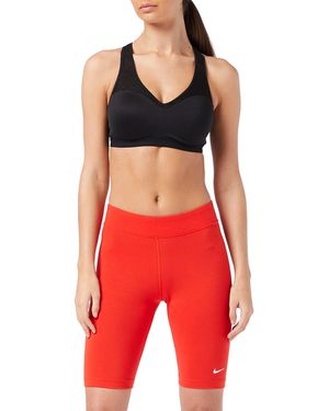 Nike W NSW ESSNTL MR Biker Short Leggings - Rosso