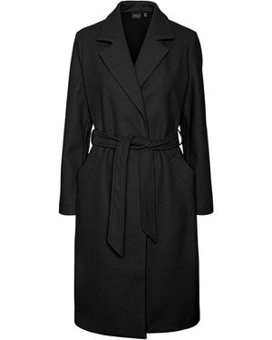 Vero Moda CURVE VMCFORTUNEAYA Long Coat GA CUR NOOS tel - Schwarz