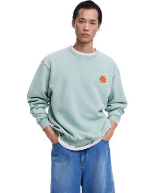 Desigual Sudadera Bordados Buenavida - Azul