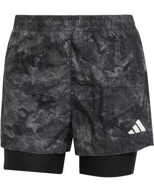 adidas Own The Run Spray Dye 2in1 Short - Grijs