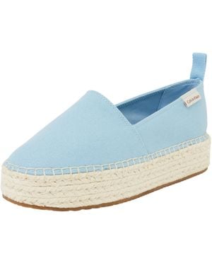 Calvin Klein Donna Espadrillas con Plateau - Blu