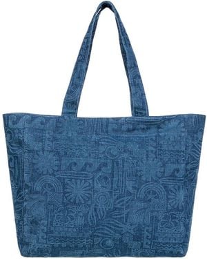 Roxy Flower Bus Erjbt03367 Tote Bag - Blue