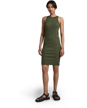 G-Star Tank Slim Casual Dress - Groen