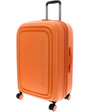 Mandarina Duck Logoduck + Trolley Medium Exp P10SZV32 - Arancione