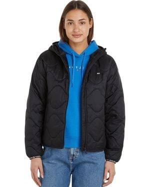 Tommy Hilfiger Pufferjacke Quilted Tape Kapuze - Blau