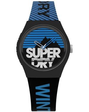 Superdry Analog Quarz Uhr mit Silikon Armband SYG255EU - Mehrfarbig