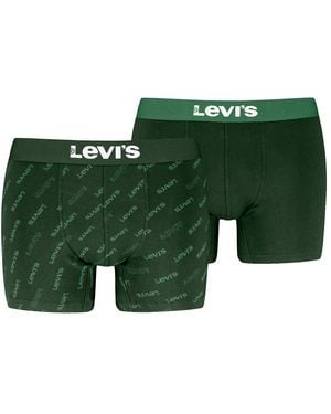 Levi's LEVIS Logo all Over Print Organic Cotton Pugile - Verde