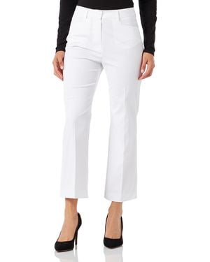 Love Moschino Midi-Flare Trousers Pantaloni Casual - Bianco