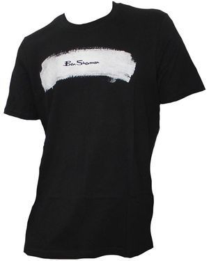 Ben Sherman T-Shirt Black 0070607 in Herrgengröße L - Schwarz