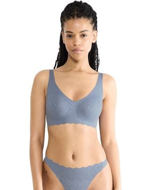 Sloggi Zero Feel Bliss Soft Bra Bluish Gray - Blauw