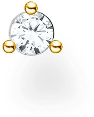 Thomas Sabo Single Stud Earring White Stone 925 Sterling Silver - Multicolour