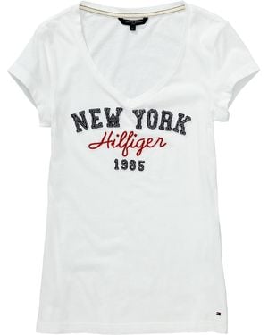 Tommy Hilfiger Nk Short-sleeved - White - Grey