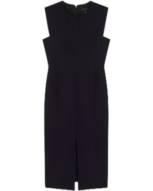 Ted Baker S Abdl Tailored Midi With Front Split Business Casual Dress - Blue