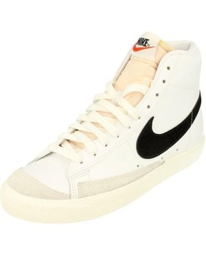 Nike Blazer Mid '77 Vintage Trainers Leather Shoes Bq6806-100 White Uk10 - Black