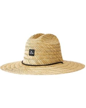 Rip Curl Brand Logo Lifeguard Straw Hatcurl Sun Hat Beach - Natural