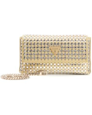 Guess Zalina Flap Clutch Bag Gold - Black