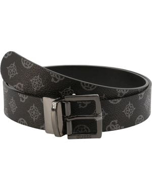 Guess Bw7569vin35 Hensley Reversible 4g Peony Lg Belts - Black