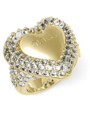 Guess Goldener Beloved-Ring aus Edelstahl - Mettallic