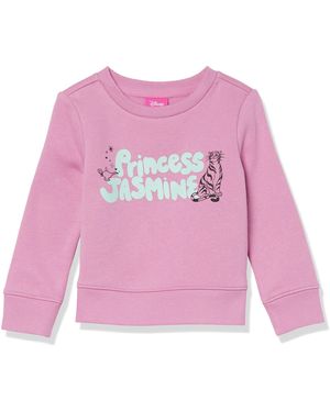 Amazon Essentials Disney | Marvel | Star Wars | Princess Sudadera de Forro Polar con Cuello Redondo y sin Cierre Niña - Rosa