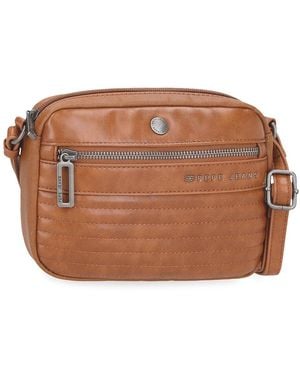 Pepe Jeans Biker Bandolera Marrón 21x14x5 cms Poliéster con Detalles en Piel Sintética by Joumma Bags
