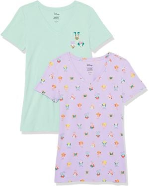 Amazon Essentials Disney | Marvel | Star Wars | Princess Classic-fit Short-sleeve V-neck T-shirt - White