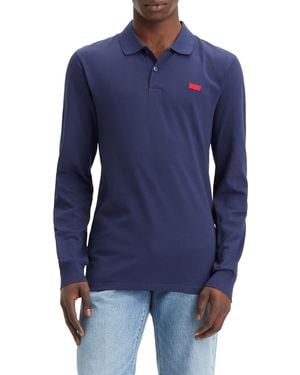 Levi's LS Slim HOUSEMARK Polo Camisa - Azul