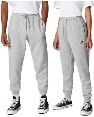 Converse Pantalone Go-To Embroidered Star Chevron Grigio Taglia M Codice 10024521-A05