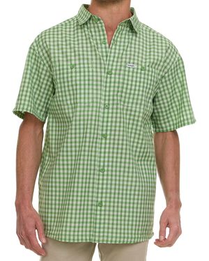 Wrangler Plaid Short Sleeve Casual - Green