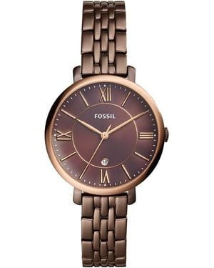 Fossil Quarz Uhr mit Edelstahl Armband ES4275 - Mettallic