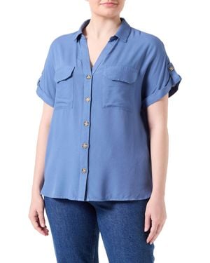 Vero Moda Vmbumpy S/s Shirt Wvn Ga Noos Blouse - Blue