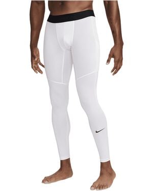 Nike Pro Dri-fit Fitness Tights White/black Large