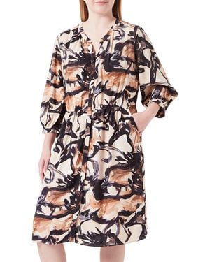 Gerry Weber Gemustertes Blusenkleid mit Taillierung elastischer Ärmelsaum - Mehrfarbig