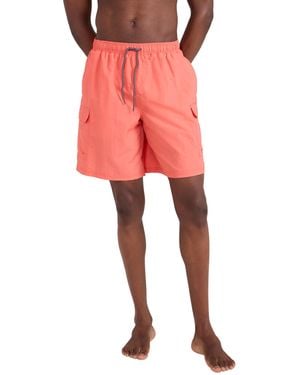 Mountain Warehouse Lightweight Upf 50+ Boardies With Drawcord & Elastic Waistband - Summer - Red