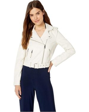 Levi's Faux Leather Belted Motorcycle Jacket - Grey