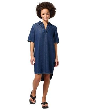 Wrangler Denim Shirt Dress Abbigliamento Casual - Blu