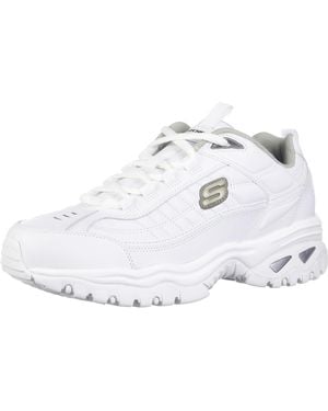 Skechers Energy After Burn Low Top Sneaker Shoes White 10.5 - Negro