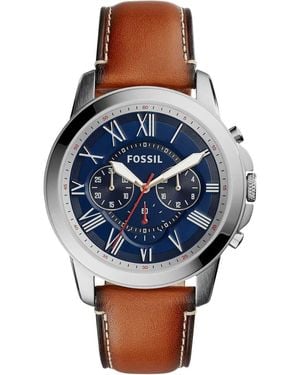 Fossil Grant Quarz Brown - Blau