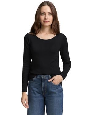 Tom Tailor 1048492 Longsleeve T-Shirt - Schwarz