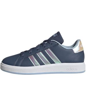 adidas Grand Court Lifestyle Lace Tennis Shoes - Blu