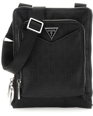 Guess Borsa a tracolla nera testurizzata Siena - Nero