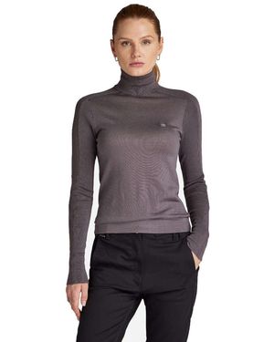 G-Star G-STAR Donna Core Slim Turtle Knitted Sweater - Viola