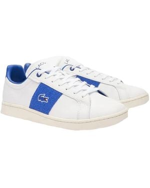 Lacoste Baskets Carnaby Pro en cuir pour homme - Bleu