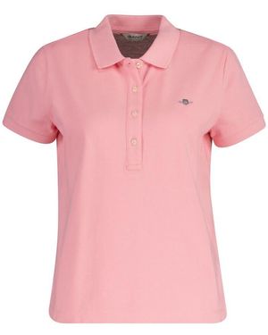 GANT Slim Sheild Cap Sleeve Pique Polo Polohemd - Pink