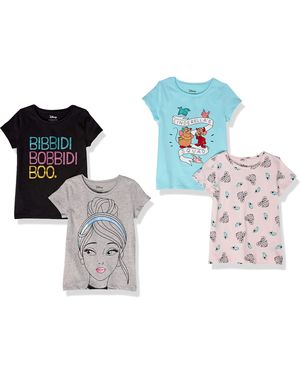 Amazon Essentials Disney | Marvel | Star Wars | Frozen | Princess Camisetas de ga Corta Niña - Metálico